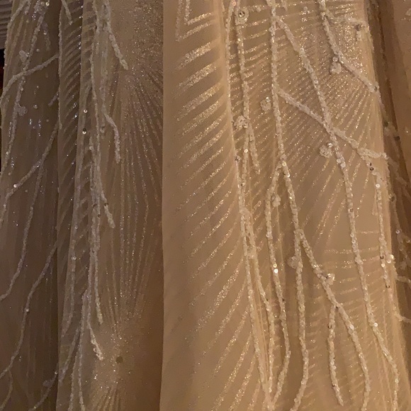 Wedding dress heavy embellished beaded long sleeve - Picture 10 of 13